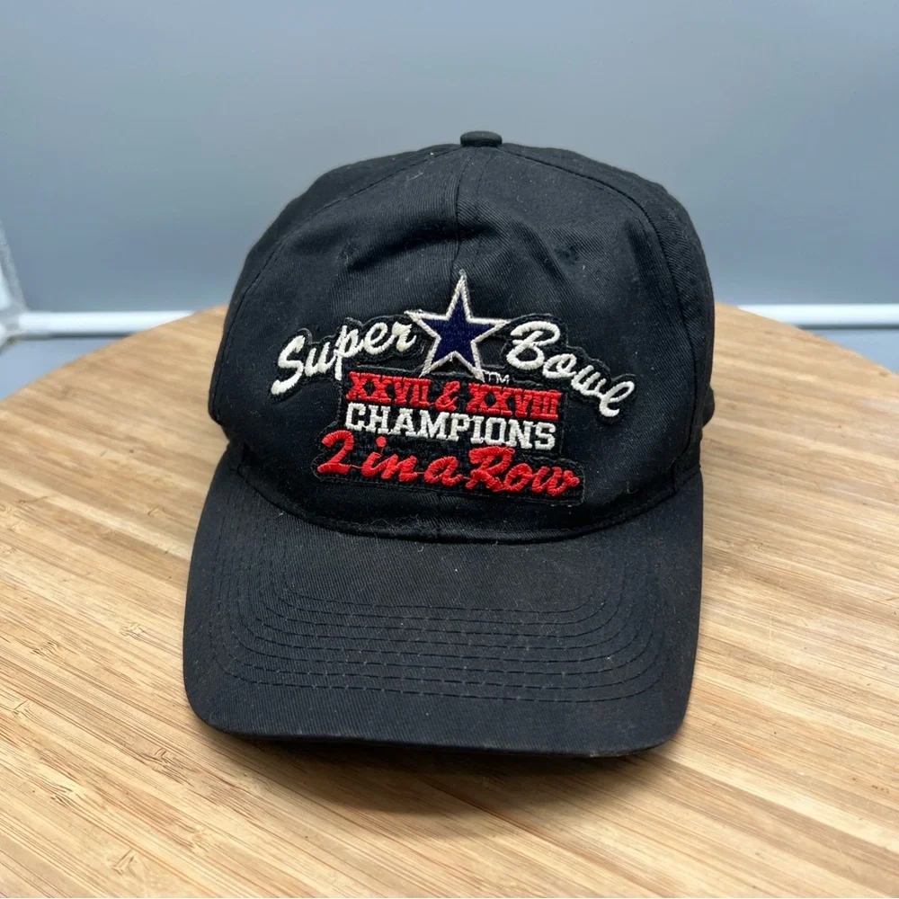Drew Pearson Vintage Super Bowl Champions Cowboys 2 In A Row SnapBack Black